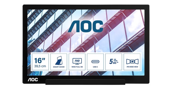 AOC julkaisi 15,6-tuumaisen kannettavan näytön, jonka voi liittää tietokoneeseen sekä USB-A:lla että USB-C:llä
