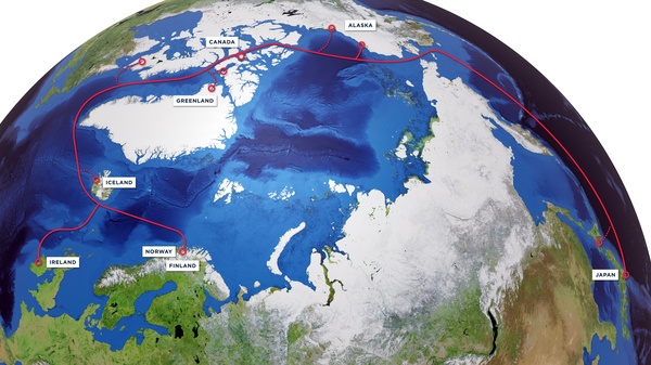 Cinia ja Far North Digital rakentavat arktisen merikaapelin yhdistämään Euroopan, Pohjois-Amerikan ja Aasian tietoverkot