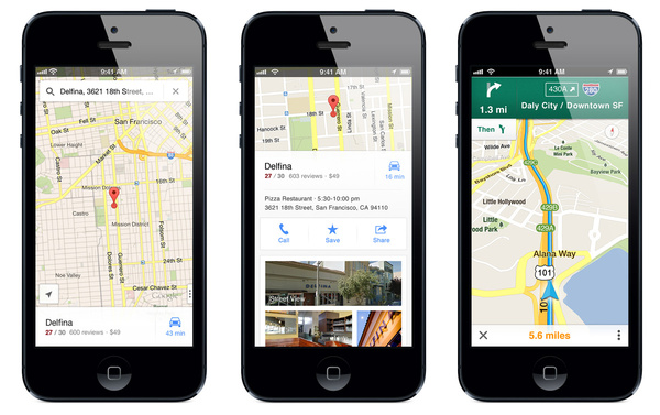 Googlen kartat saa taas iPhoneen