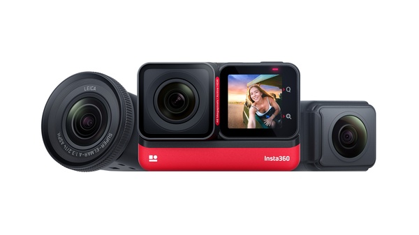 Modulaarisella Insta360 ONE RS -toimintakameralla voi kuvata tavallista tai 360 asteen videota