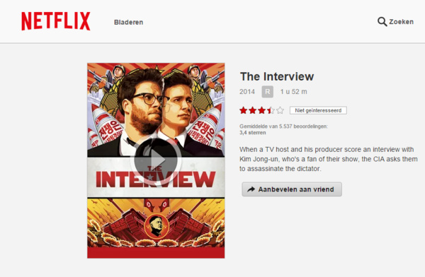 The Interview nu te zien via Netflix
