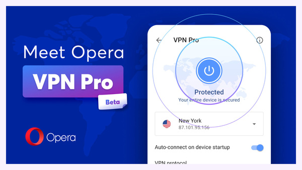 Opera julkaisi maksullisen VPN Pro -palvelun Androidille