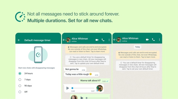WhatsAppin katoavat viestit saa nyt oletuksena käyttöön keskusteluissa