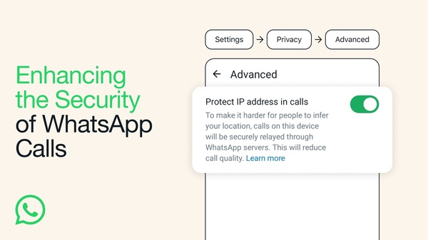 WhatsAppiin yksityisyyttä parantava ominaisuus: IP-osoitteen voi suojata puheluiden aikana