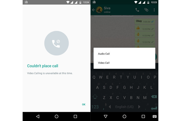 WhatsApp testing video calling