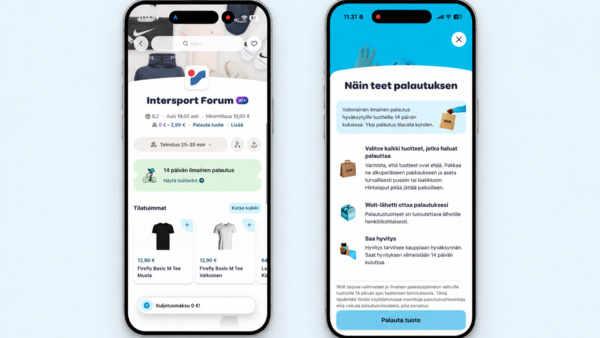 Wolt alkaa noutaa verkkokauppapalautuksia suoraan kotiovelta