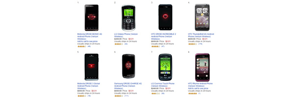 Amazon brings back 1 cent Verizon smartphone promotion