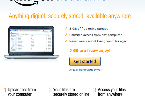Amazon launches CloudDrive, offers 5GB free