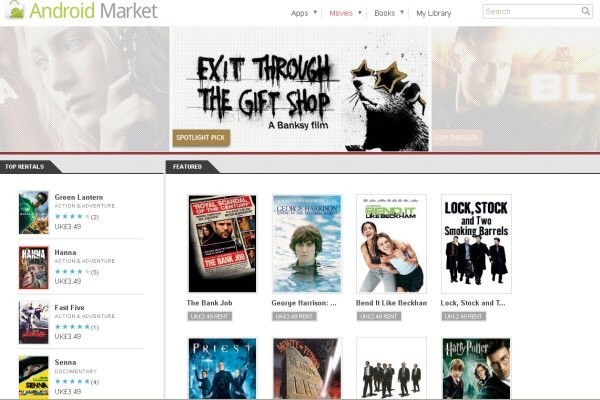 Android movie rental store goes live in UK