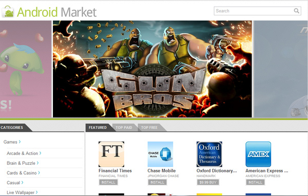 Google shows off Android Market webstore