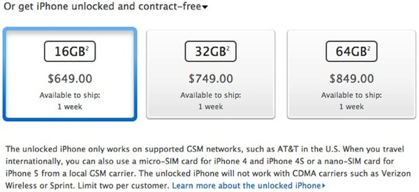 Unlocked iPhones now available in U.S.