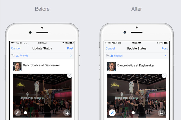 Facebook is 'auto-enhancing' your uploaded photos on iOS