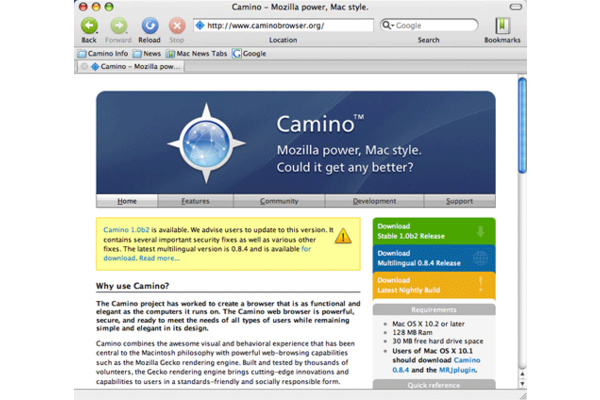 R.I.P Camino browser