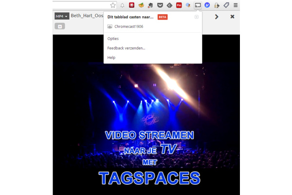 Met TagSpaces en Chromecast video's en muziek op computer afspelen op je TV.