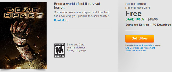 'Dead Space' available for free on Origin
