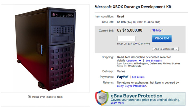 Seller puts Xbox Durango dev kit up for sale on eBay