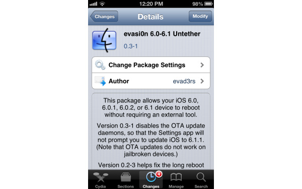 Evasi0n iOS 6.1 jailbreak update schakelt OTA uit, nu al 7 miljoen apparaten gejailbreakt
