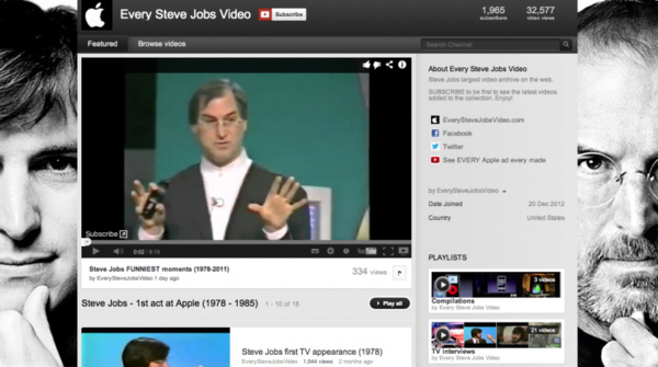 New YouTube channel hosts every Steve Jobs video, ever