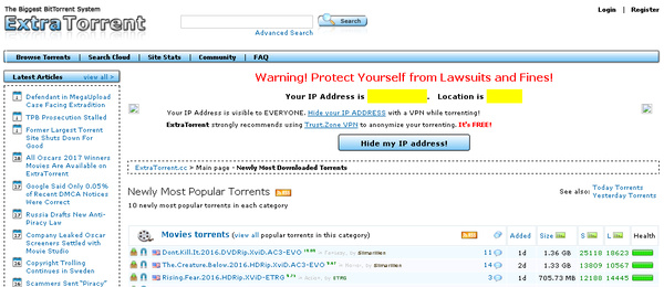 ExtraTorrent loses main Extratorrent.cc domain