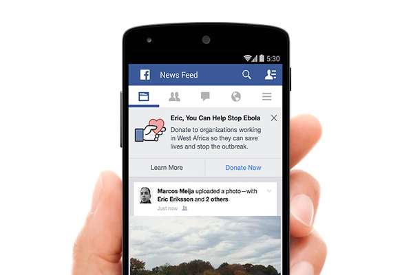 Facebook just made it a lot easier to help fight ebola through the social network