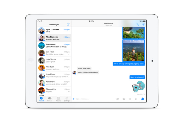 Facebook Messengeristä vihdoin iPad-versio