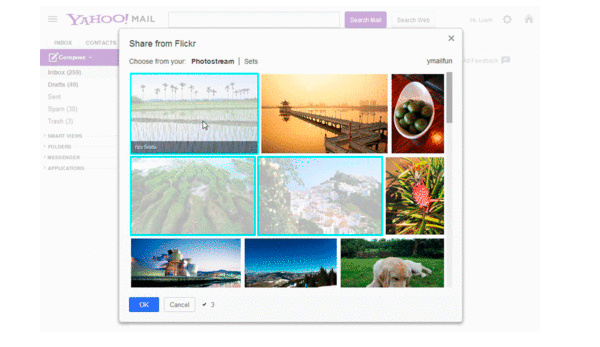 Yahoo integrates Flickr into email service