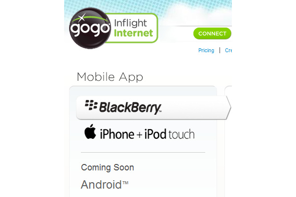 Gogo Inflight releases iOS, Blackberry apps, Android coming soon