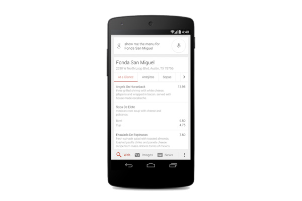 Google adds full restaurant menus to search results