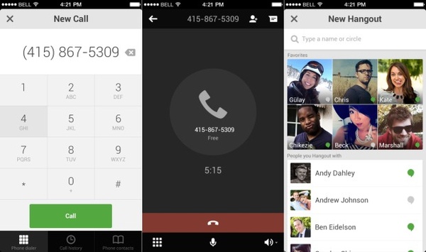 Google Hangouts for iOS adds voice calling support