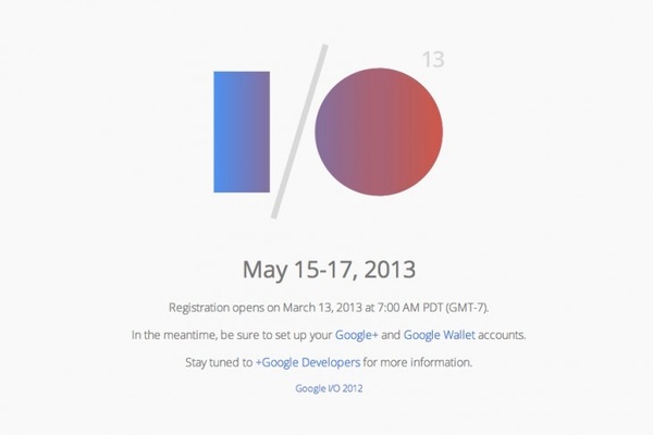 Google I/O registration starts on March 13th, requires Google Wallet