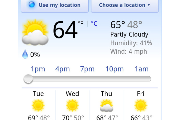 Google launches in-browser weather app for Android, iOS