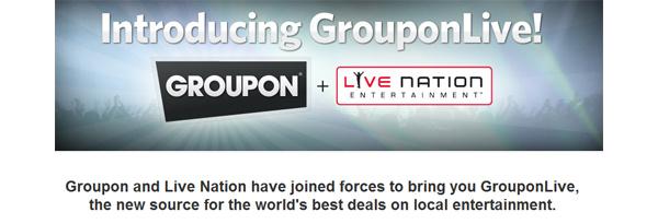 Groupon teams up with Live Nation for concert deals