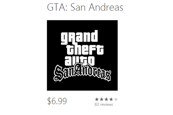 Rockstar releases GTA: San Andreas for Windows Phone, month after rival operating systems