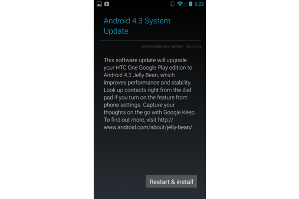 Google Play Editions of HTC One and Galaxy S4 get Android 4.3 update