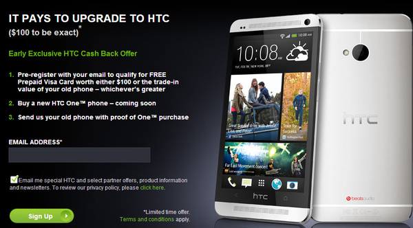 HTC announces trade-in program for HTC One credit