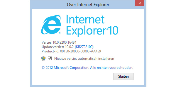 Internet Explorer 10 nu beschikbaar