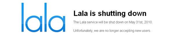 Lala music service officially shut down