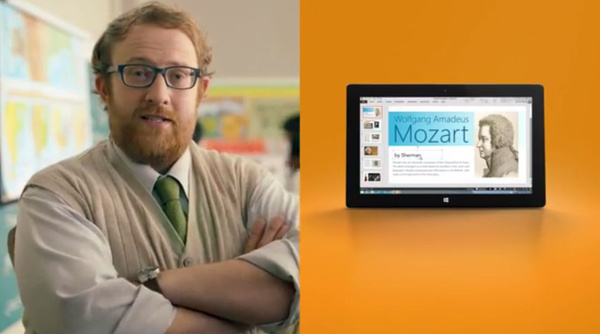 Microsoft ad pushes Surface for 'real work', revisits education scenario