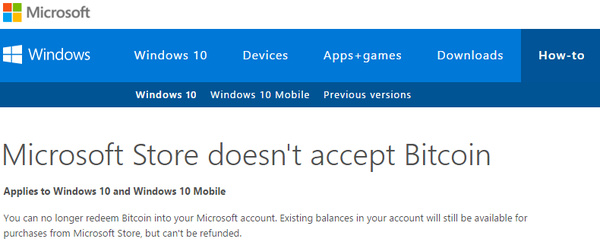 Microsoft: Yes, we still accept Bitcoin