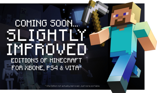 Minecraft headed to Xbox One, PS4, Vita this summer