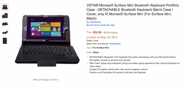 Accessories for alleged Microsoft Surface Mini appear on Amazon