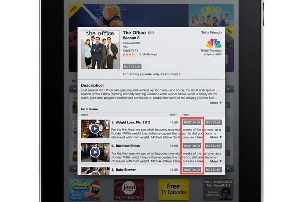 99 cent NBC show rentals headed to iTunes?