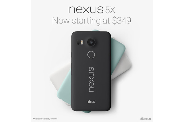 Google drops price of Nexus 5X to start at $349
