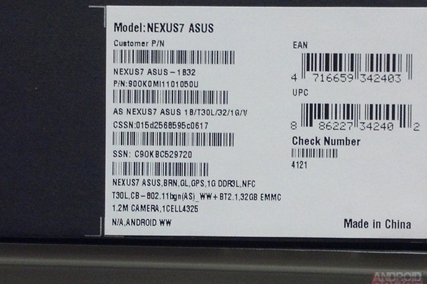 32GB Nexus 7 vanaf 29 oktober te koop
