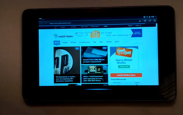 Open webOS working on Nexus 7 tablet