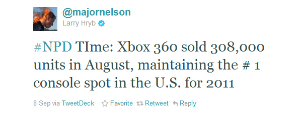Xbox 360 outsells rivals again in August, in U.S.