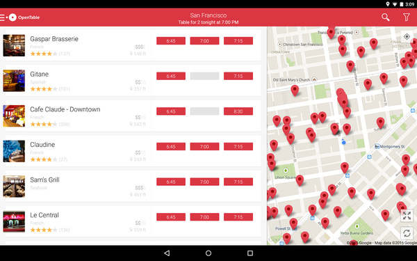 OpenTable for Android now allows you to pay for your meals direct from the app