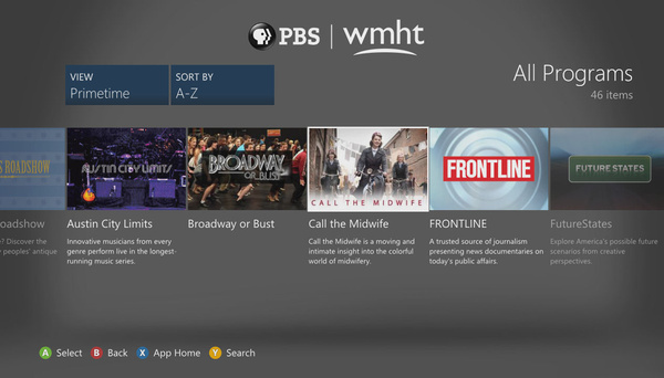 PBS launches on Xbox 360