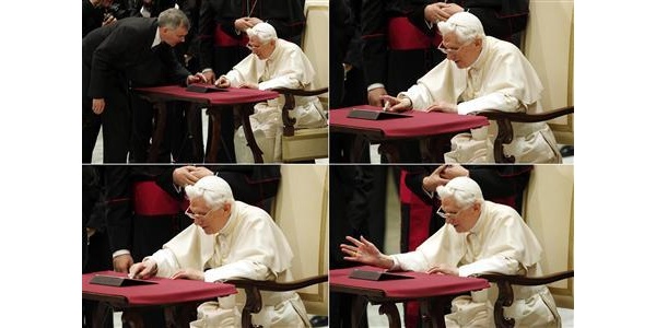 Pope Benedict XVI posts first Tweets