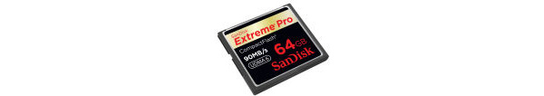 SanDisk CompactFlash cards reach 64GB, 90MB/s transfer rate
